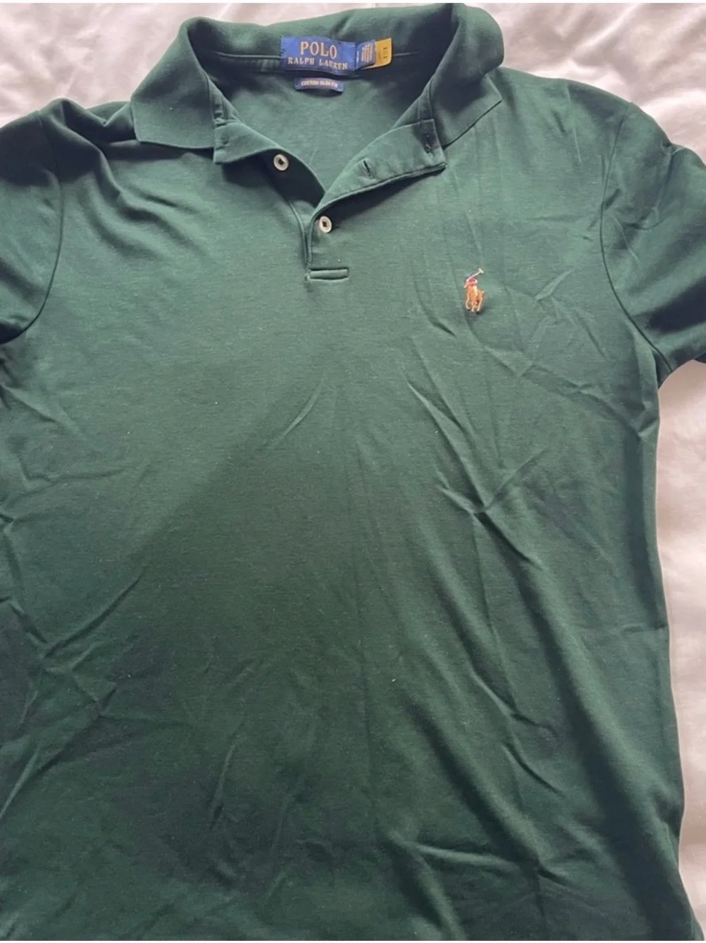Ralph Lauren Green Polo Shirt with Embroidered Pony